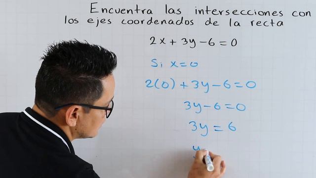 20. Recta. Determinar los puntos de intersección con los ejes. смотреть онлайн