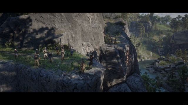 Red Dead Redemption 2 - "We Can't Fight Gravity" (Dutch and Arthur jump off the cliff) [PC, 4K] смотреть онлайн