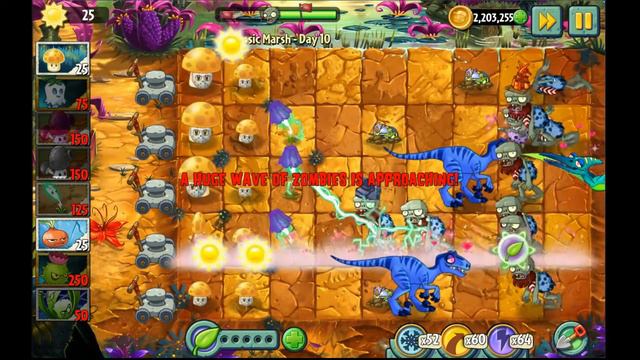 Растения против зомби 2/Plants vs Zombies 2 :Jurassic Marsh день 10 смотреть онлайн