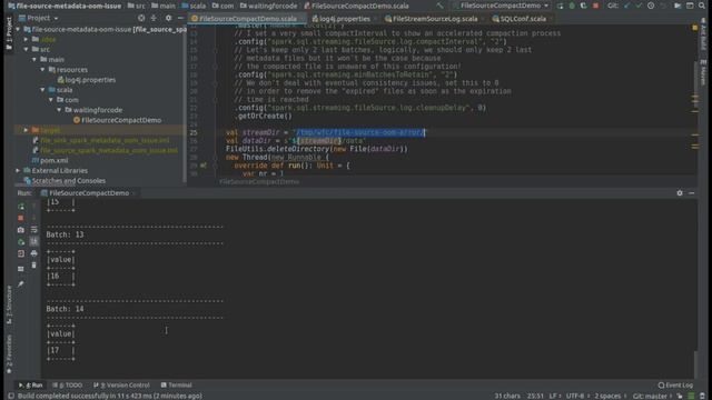 Apache Spark Structured Streaming and file source compaction смотреть онлайн