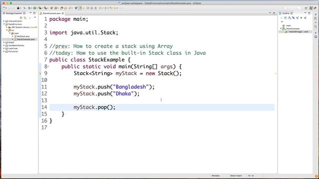 Built-in Stack Class in Java Bangla Tutorial. Data Structure Bangla Tutorial. Bangla Coding Tutor смотреть онлайн