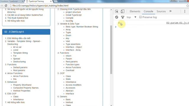 Lập trình TypeScript - Bài 17 Functions - Param 02 смотреть онлайн