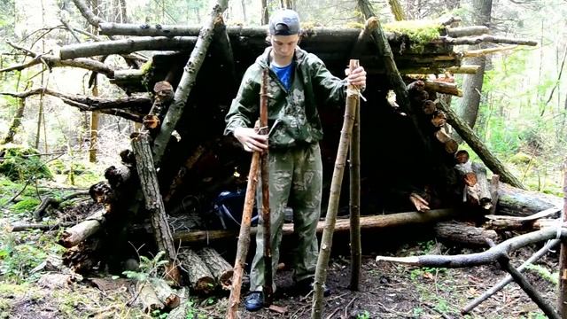 СОЛО БУШКРАФТ . ЛЕСНОЙ ЛАГЕРЬ .КАК СДЕЛАТЬ ЛЕСНОЕ КРЕСЛО  | FOREST CAMP. BUSHKRAFT