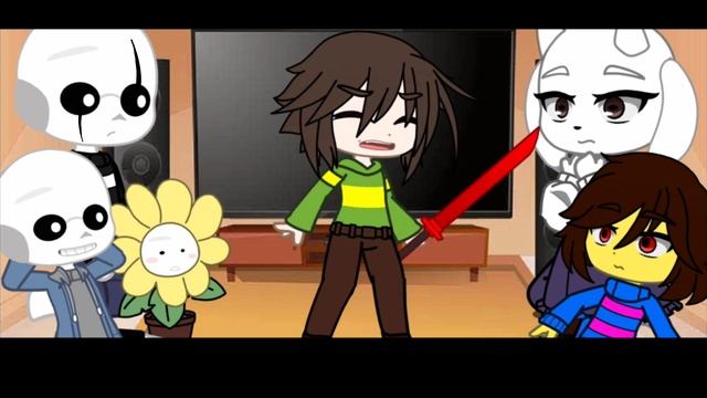 || Реакция персонажей Undertale на "Bad Apple" Чары || смотреть онлайн