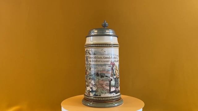 Пивная антикварная Кружка от Villeroy&Boch Mettlach. Производство 1900 г. смотреть онлайн