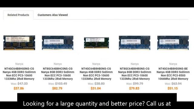 NT4GC64B8HD0NS-CG Nanya 4GB DDR3 SoDimm Non ECC PC3-10600 1333Mhz 2Rx8 Memory смотреть онлайн