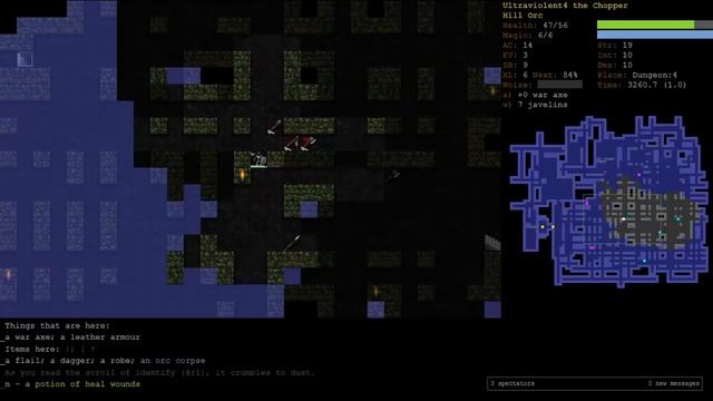 15 Rune Hill Orc Fighter of Beogh Part 1 - Dungeon Crawl Stone Soup смотреть онлайн
