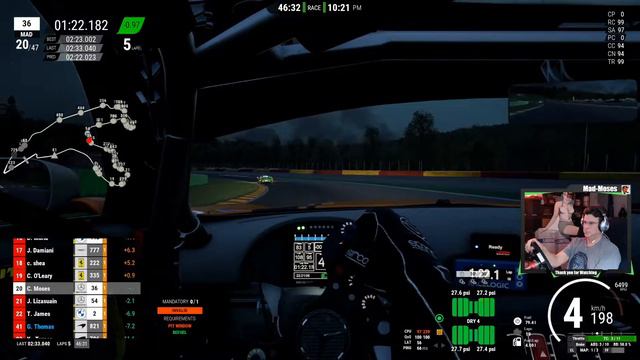 Assetto Corsa Competizione - SRA Round 5 - Spa Francorchamps смотреть онлайн