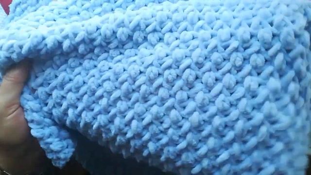Вязание крючком пледа из велюровой пряжи.Обзор пряжи Гималаи долфин бэби. смотреть онлайн