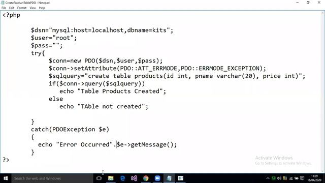 PDO Connection in PHP смотреть онлайн