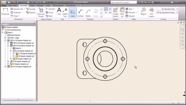 Inventor Essentials 2012-02 Drawing смотреть онлайн