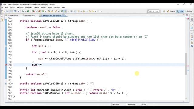 validate isbn code in java смотреть онлайн