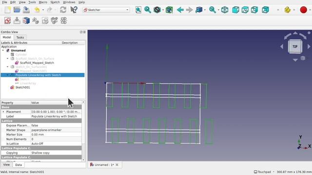 FreeCAD Tracing A Pattern And Repeating Seamlessly Around Curved Surface | Curves Workbench Lattice
