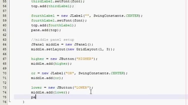 Java GUI Tutorial 25 - Higher/Lower guessing game (Part 2 of 4) смотреть онлайн
