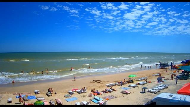 21 Июня.  Азовское море.  Пляж.  Таймлапс.