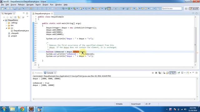 How to remove Specific Element from the Deque? | Java Collection Framework смотреть онлайн