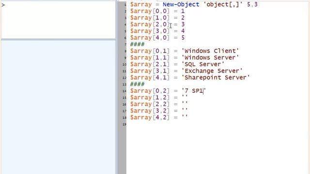 Многомерные массивы в Windows PowerShell 2.0 смотреть онлайн