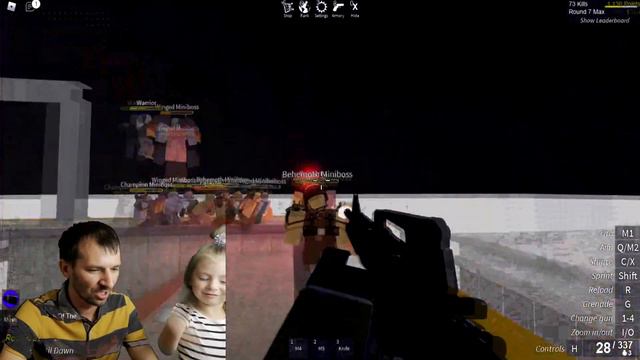 Алиса с Папой пытаются спастись от нашествия Зомби Zombie Roblox | A&G смотреть онлайн