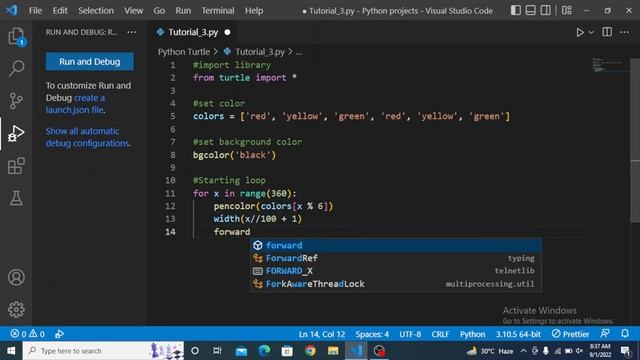 Python Programing Tutorial || Python GUI || Python Turtle #003 || #pythongui #pythonturtle смотреть онлайн