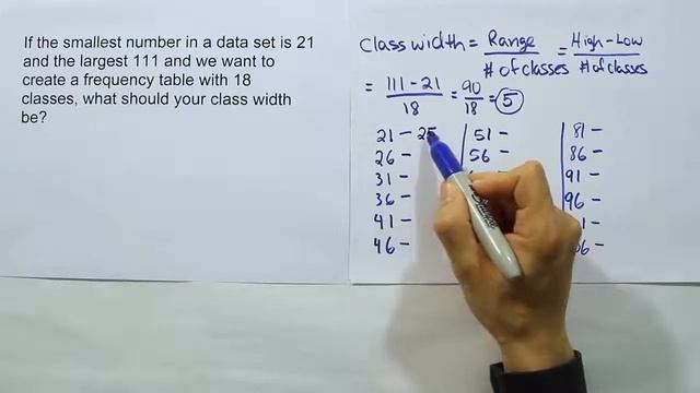 Finding an appropriate class width and constructing class limits смотреть онлайн