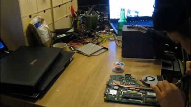 cleaning fan asus x54hy laptop and soldering network смотреть онлайн