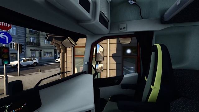 Maneuvering a Double Trailer through a Narrow Road in ETS2 смотреть онлайн