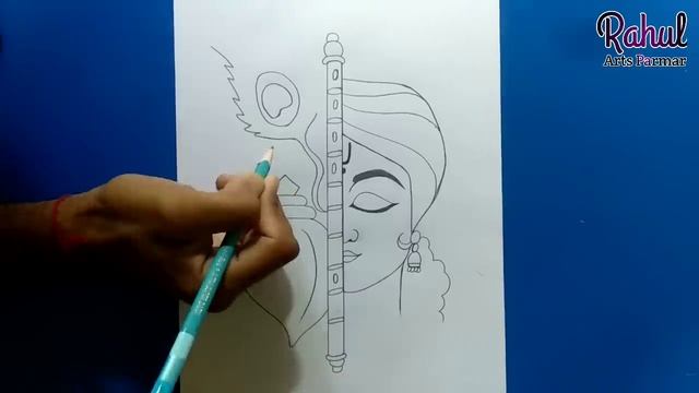 Janmashtami Special Drawing 2021 | Easy Krishna Drawing Trick | How To Draw Krishna Step By Step смотреть онлайн