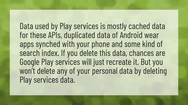 What happens if I clear Google Play Services data? смотреть онлайн