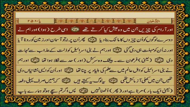 44 SURAH DUKHAN JUST URDU TRANSLATION WITH TEXT FATEH MUHAMMAD JALANDRI HD смотреть онлайн