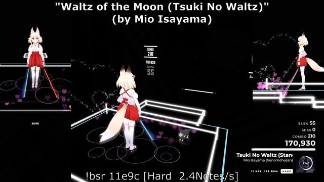 [Beat Saber]"Waltz of the Moon" (by Mio Isayama) [Hard] / UPDATE 1.23.0 / 『月のワルツ』(歌 諫山実生) смотреть онлайн