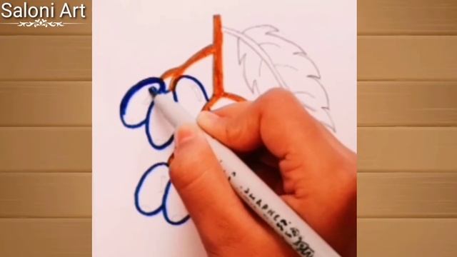 How to draw Very Easy Java Plum ( Jamun) Drawing// Step by Step with Sketches Pen...... смотреть онлайн