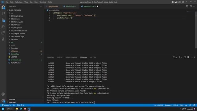 0x31 - Simple Project \\ premake5 Build System | C++ Beginners Tutorial смотреть онлайн