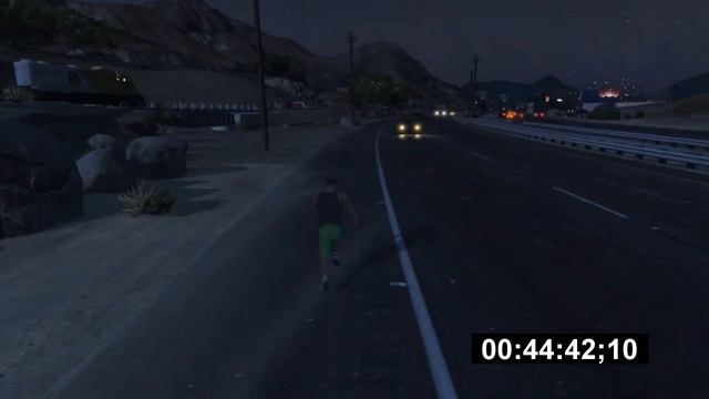 Сколько нужно времени, чтобы пробежать всю карту в GTA 5 по шоссе? 🤔 смотреть онлайн