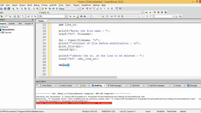 Delete a Line from a File смотреть онлайн