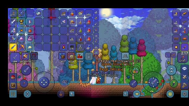 Terraria 1.4 Mobile - Queen slime new Items смотреть онлайн