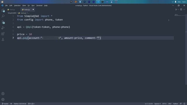 РАБОТА С QIWI на PYTHON | QIWI API | SIMPLE QIWI