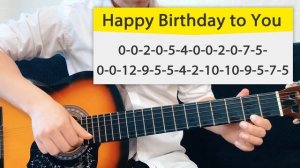 С днем рождения на одной струне на гитаре / Happy birthday