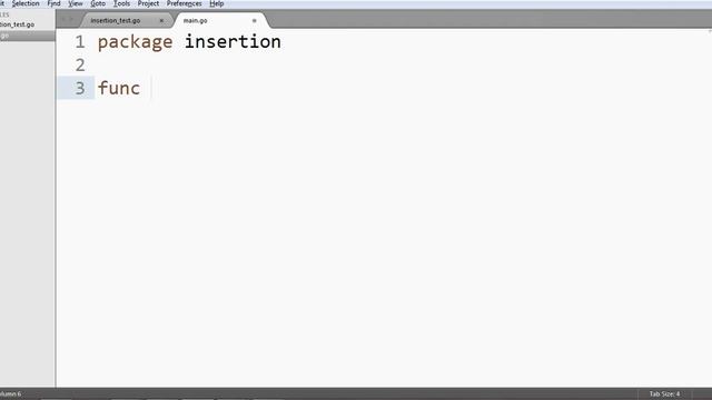 Сортировка вставкой Golang (Insertion Sort) смотреть онлайн