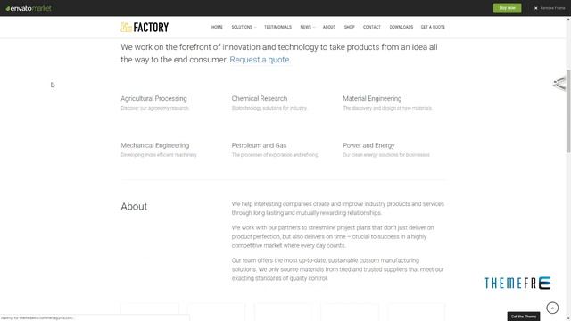 Factory - Industrial Business WordPress Theme Jeffrey Cahaya смотреть онлайн