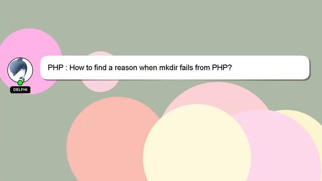 PHP : How to find a reason when mkdir fails from PHP? смотреть онлайн