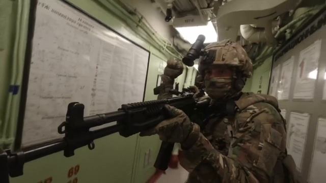 Учение по пресечению пиратской деятельности с отрядом боевых кораблей Северного флота - Морская Пехо смотреть онлайн