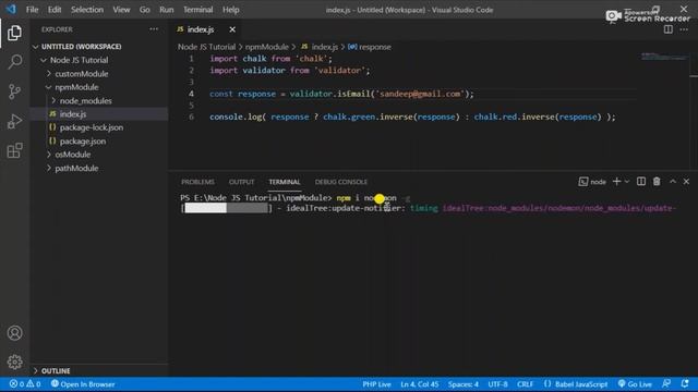 Node JS Tutorial #12 - Explain Global Module And How To Use Or Install Nodemon In Node Tutorial 202 смотреть онлайн