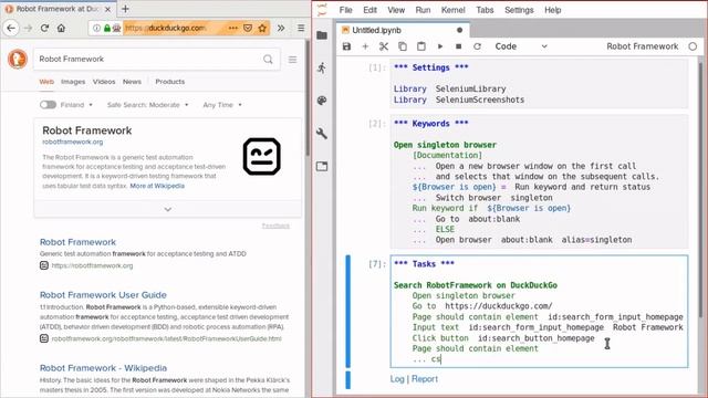 Automating browser with RobotKernel and Selenium смотреть онлайн