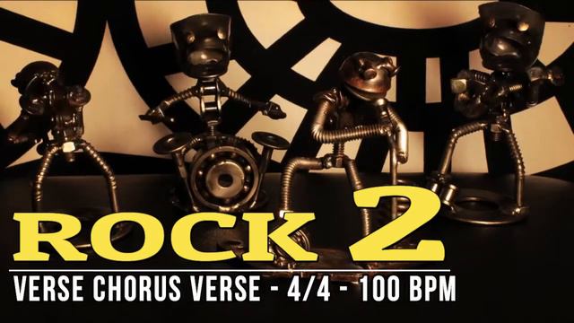100 BPM - Rock 2 - 44 Drum Track - Metronome - Drum Beat