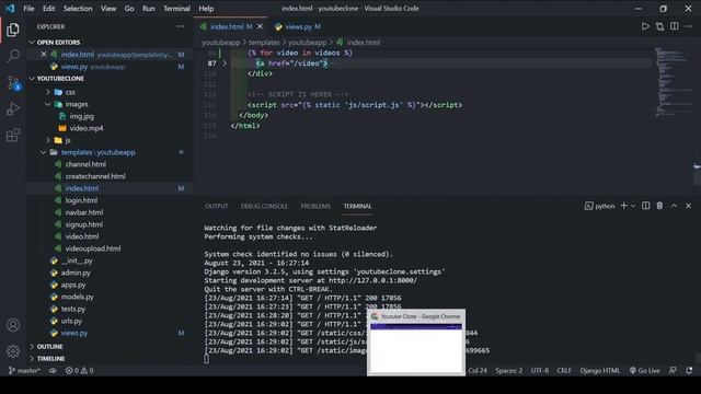 Youtube Clone In Django #14 : Showing Users Videos On Main Page | CodeWithSingh смотреть онлайн