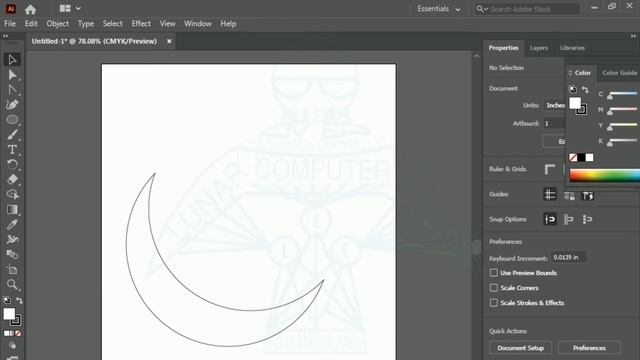Adobe Illustrator Training | Crescent Moon Drawing | Class 9 | Urdu / Hindi смотреть онлайн