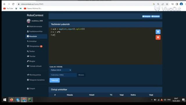 RoboContest 945 - masala《Python 》 смотреть онлайн