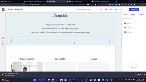 How to Use Google Sites to Make a Portfolio (2023) Tutorial For Beginners