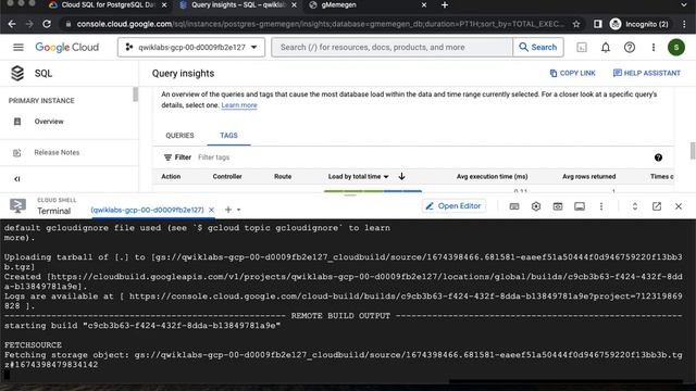 Cloud SQL for PostgreSQL Database Observability and Tuning GSP921 смотреть онлайн