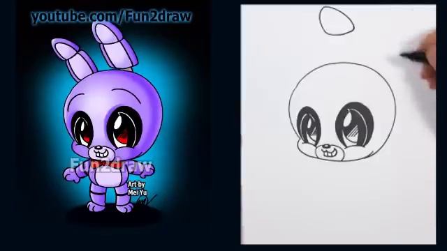 How to Draw Five Nights at Freddy's CUTE Easy - Bonnie Fnaf Drawings - Fun2draw | Online Art Course смотреть онлайн